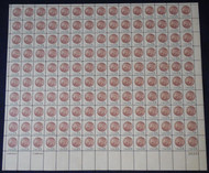 #1734 13c Indian Head Penny, VF OG NH, Full Sheet, Post Office Fresh, STOCK PHOTO!