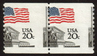 #1895 NH 20? Flag Pair, Misperf