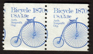 #1901 5.9c Bicycle misperfed NH, pair