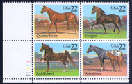 #2155-2158 F/VF OG NH, Horses, PB, (Stock Photo - You will receive comparable stamp)