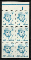 #2197a, 25c Jack London,  Booklet Pane