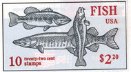 #2209a  BK154  $2.20 Fish, COMPLETE BOOK F/VF NH, fresh book,