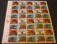 #2422 - 2425 25c Prehistoric Animals, Full Sheet of 40, Fresh NH, Well centered, (STOCK PHOTO)