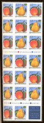 #2494a, 32c Peach and Pear,  Booklet Pane, STOCK PHOTO