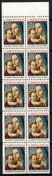 #2514b, 25c Child and Madonna,  Booklet Pane