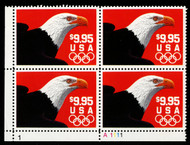 #2541 VF OG NH, $9.95 Eagle, nice   STOCK PHOTO!