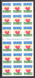 #2813a, 29c Love,  Booklet Pane, STOCK PHOTO