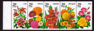 #2833a, 29c Garden Flowers,  Booklet Pane