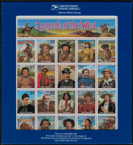 #2870, 29c RECALLED Legends of the West,  Sheet