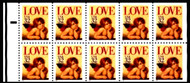 #2959a, 32c Love Cherubs,  Booklet Pane of 10
