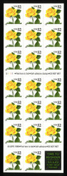 #3049a, 32c Rose,  Booklet Pane of 20, STOCK PHOTO