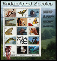 #3105, 32c Endangered Species,  Sheet, STOCK PHOTO