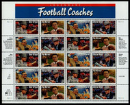 #3143 - 46, 32c Football Coaches,  Sheet, STOCK PHOTO