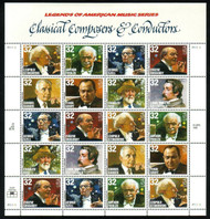 #3158 - 65, 32c Classic Conductors,  Sheet, STOCK PHOTO