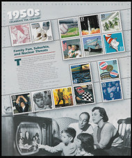#3187 33c 1950s Family Fun Sheet, VF mint never hinged, fresh   STOCK PHOTO
