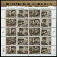 #3393 - 96, 33c Distinguished Soldiers,  Sheet, STOCK PHOTO