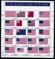 #3403, 33c Stars and Strips,  Sheet, STOCK PHOTO