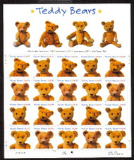 #3653 - 56, 37c Teddy Bears,  Sheet-Stock Photo - you will receive a comparable stamp