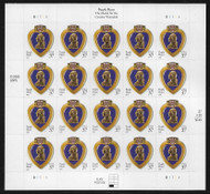#3784 37c Purple Heart Sheet, VF mint never hinged, fresh   STOCK PHOTO