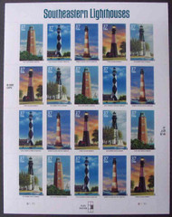 #3787 - 91, 37c Southeast Lighthouses,  Sheet, STOCK PHOTO