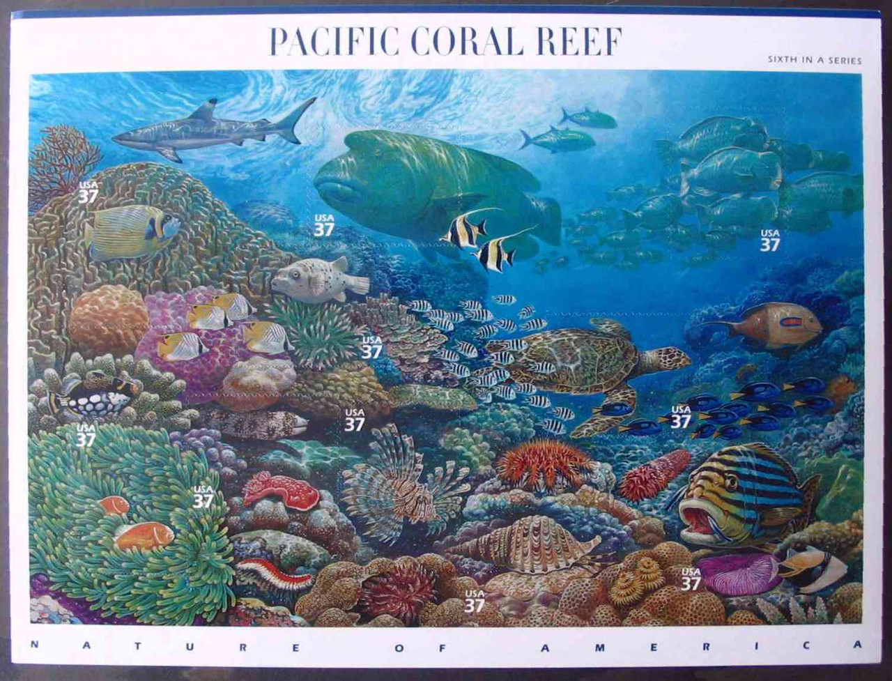 #3831, 37c Pacific Coral Reefs, Sheet, STOCK PHOTO - Steve Malack