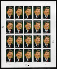 #3897 37c Ronald Reagan Sheet, VF mint never hinged, fresh   STOCK PHOTO