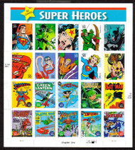 #4084, Sheet,  39c Super Heroes,  S.S.-Stock Photo - you will receive a comparable stamp