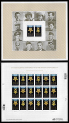 #4822-23 Forever Medals of Honor Sheet, VF mint never hinged, fresh   STOCK PHOTO