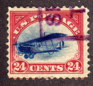 #C  3 F/VF, "fast plane", red cancel, shallow thin, still an excellent example!