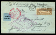 #C 14 VF on flight cover to Germany, Terrific markings, SELECT!