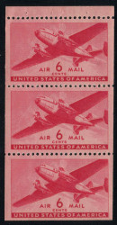 #C 25a F/VF OG NH or better, Booklet Pane      STOCK PHOTO (you will receive a similar centered item)