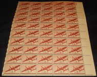 #C 28 15c Transport Plane, VF OG NH, Full Sheet of 50, Post Office Fresh! **Stock Photo - you will receive a comparable sheet!**