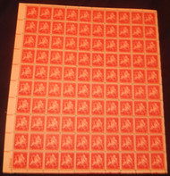 #C 38 5c New York City,  F/VF OG NH, Full Sheet of 100, Post Office Fresh, STOCK PHOTO!