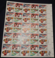 #C105 - C108 40c Summer Olympics, F/VF OG NH, Full Sheet of 50, Post Office Fresh, STOCK PHOTO!