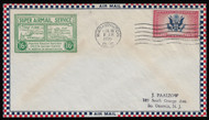 #CE2 First Day Cover, Super Airmail Service, nice Green Block seal