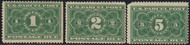 #JQ1-3 F-VF OG H, set of 3, faults, Nice price!