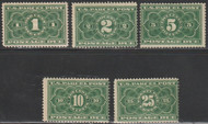 #JQ1-5 Fine OG H, complete set of 5, Nice price!