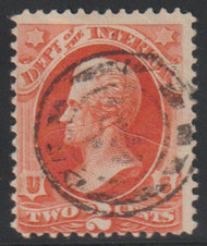 #O 16 Fine, fancy black cancel, Amazing color!
