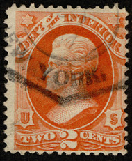 #O 16 Fine, lovely "NEW YORK" cancel, Nice!