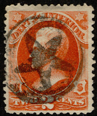 #O 16 VF, Bold Circled Star, socked on the nose cancel, deep rich color, Nice!