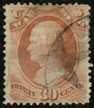 #O 92 F/VF, Bold star cancel, socked on the nose, VERY NICE!