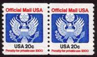 #O135 F-VF NH Pair (Stock Photo - You will receive a comparable stamp)