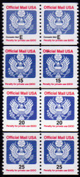 #O138A - O141 (no O139) F/VF OG NH, Nice Set of Pairs! (Stock Photo - You will receive a comparable stamp)