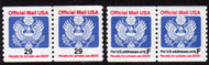 #O144, O145 F/VF OG NH, Nice Set of Pairs! (Stock Photo - You will receive a comparable stamp)