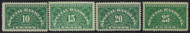 #QE1 - QE4 F/VF OG LH, nice set **Stock Photo - you will receive comparable stamps**