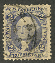 #R 13e VF, ULTRAMARINE, well centered, short perf, VERY SCARCE STAMP!
