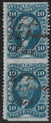 #R 37b F/VF, Part Perf Pair, deep rich color, large margins seldom seen,  CHOICE!