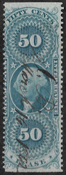 #R 57b F/VF, large imperf margins, deep rich  color, very nice!