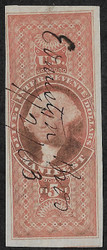 #R 90a VF+, large to huge margins on 3 1/2 sides, definably genuine and very nice!