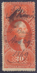 #R 98c Fine Used, Bold Color, Nice filler, faults